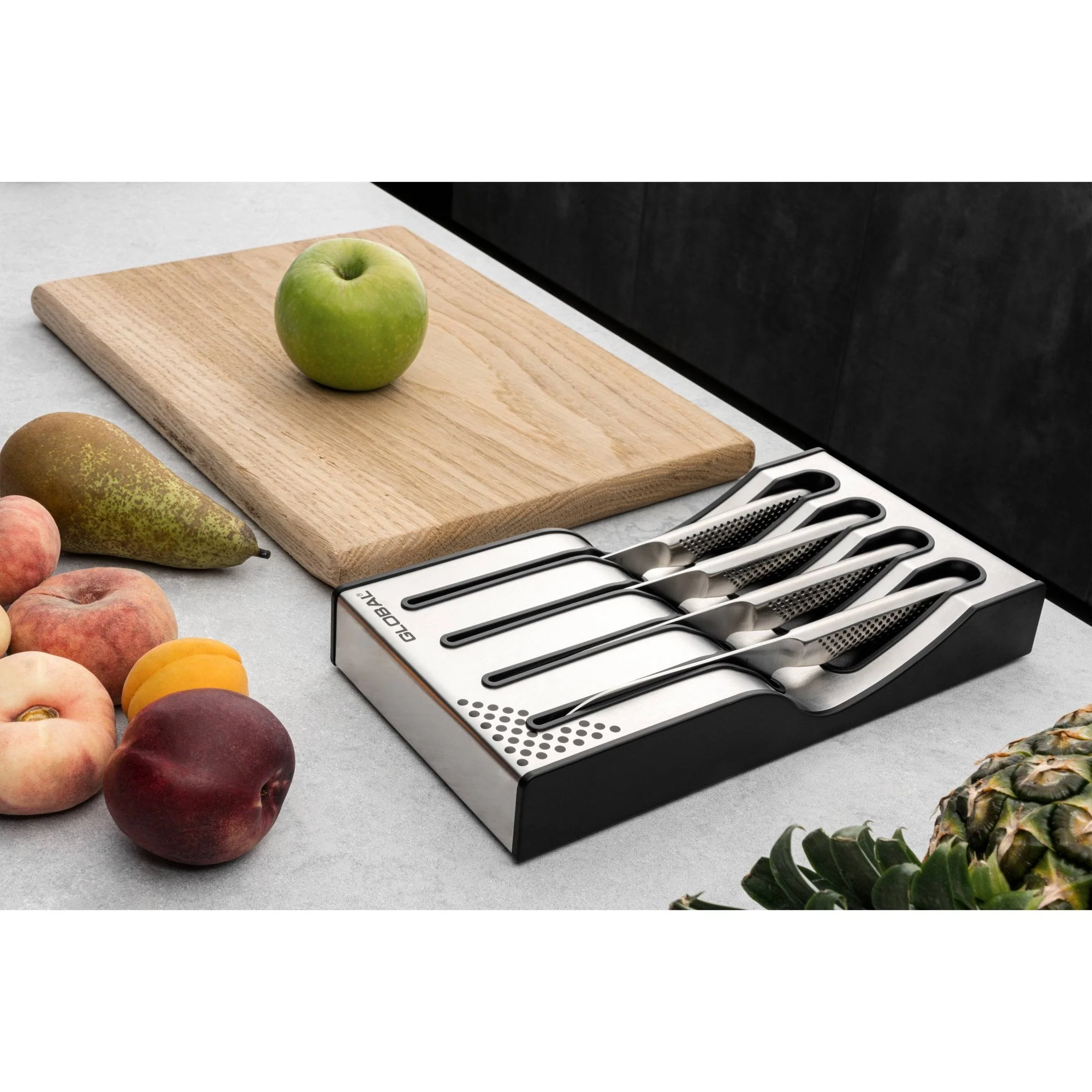 Global Steak Knife Set with Storage Dock - Image 4