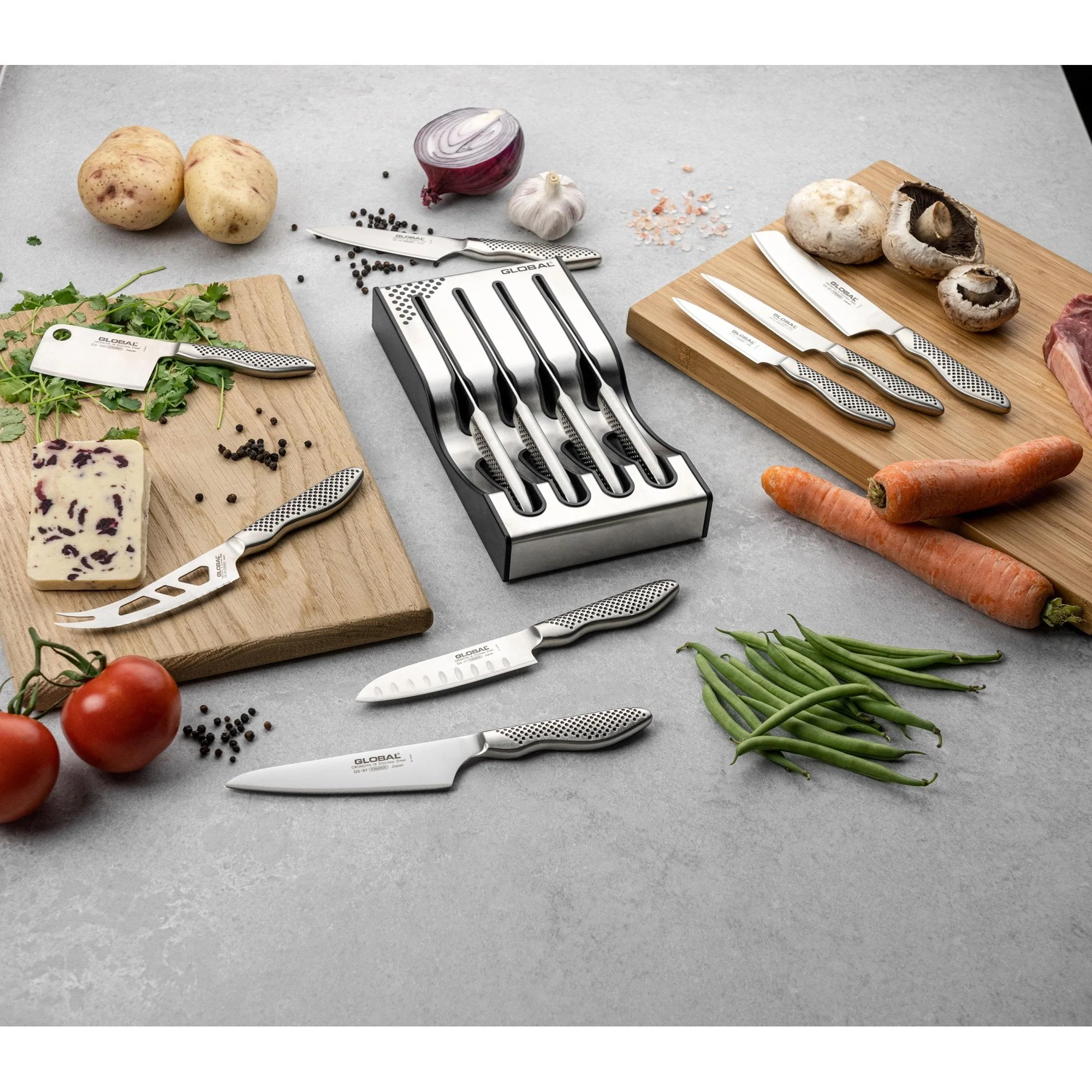 Global Steak Knife Set with Storage Dock - Image 5