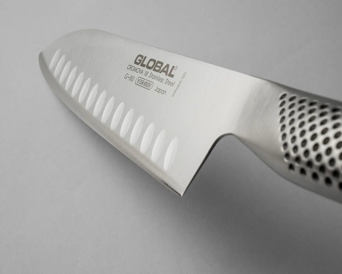 G-80 Fluted Santoku Knife 18cm - Image 4