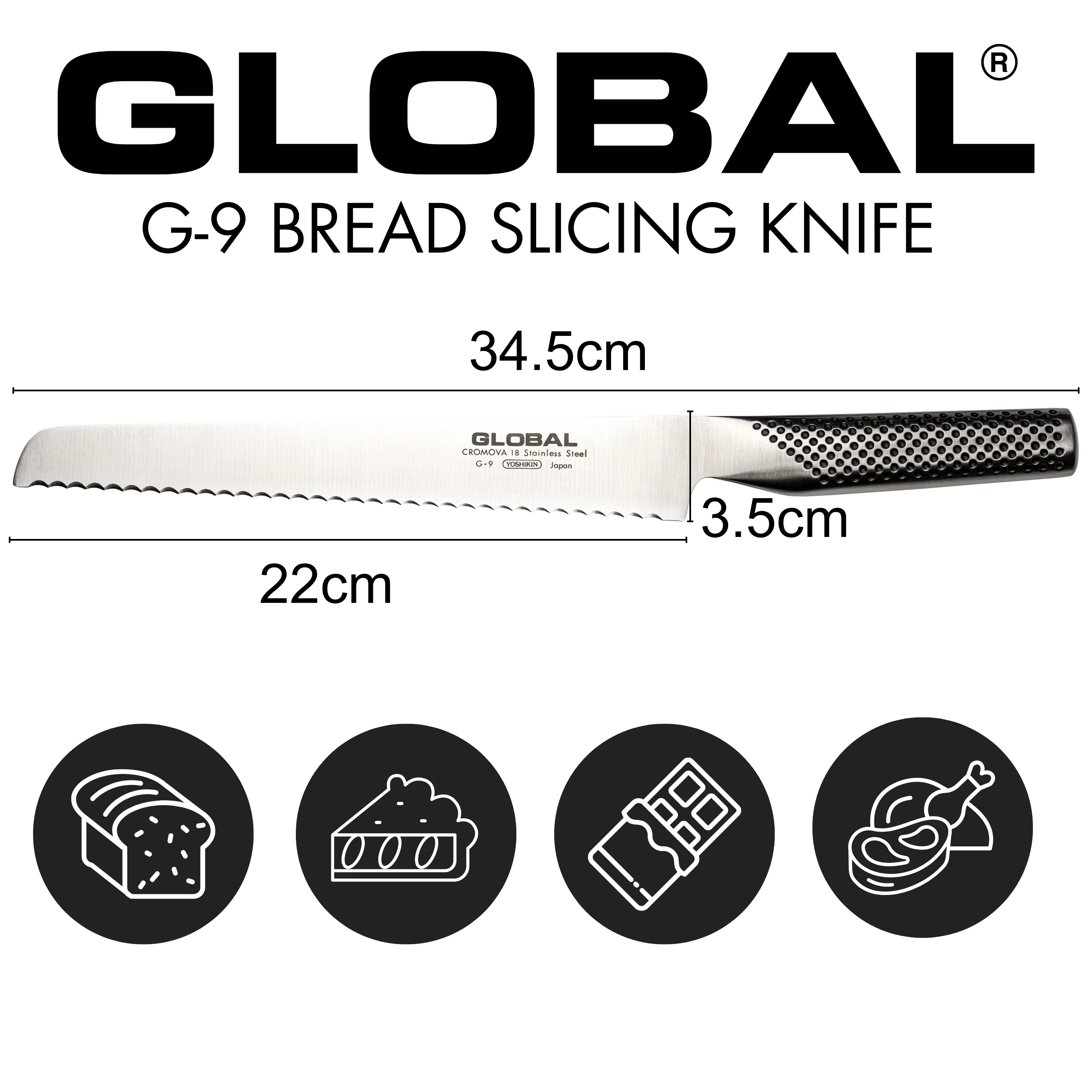 G-9 Bread Knife 22cm - Image 10