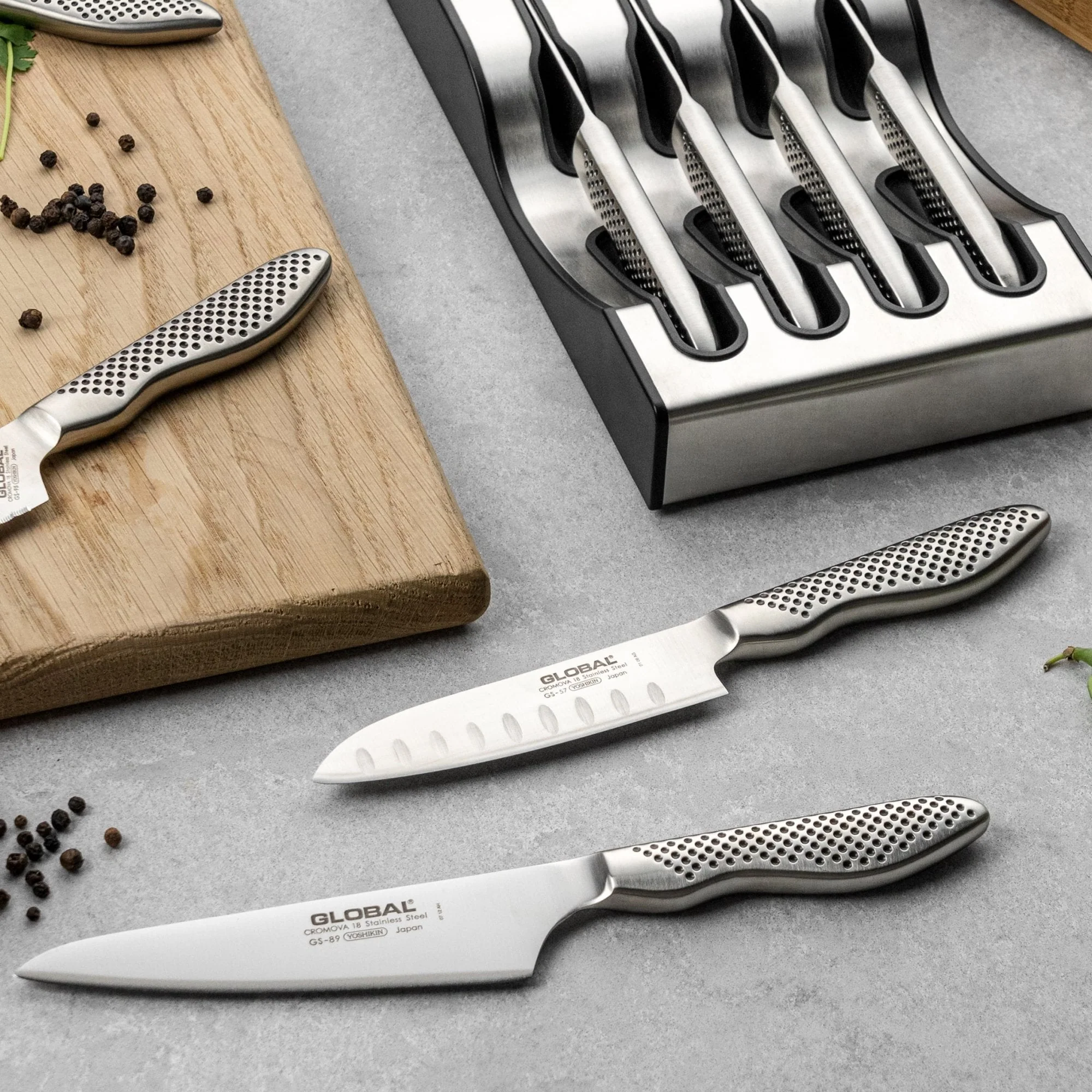 GS-57 Fluted Santoku Knife 11cm - Image 11