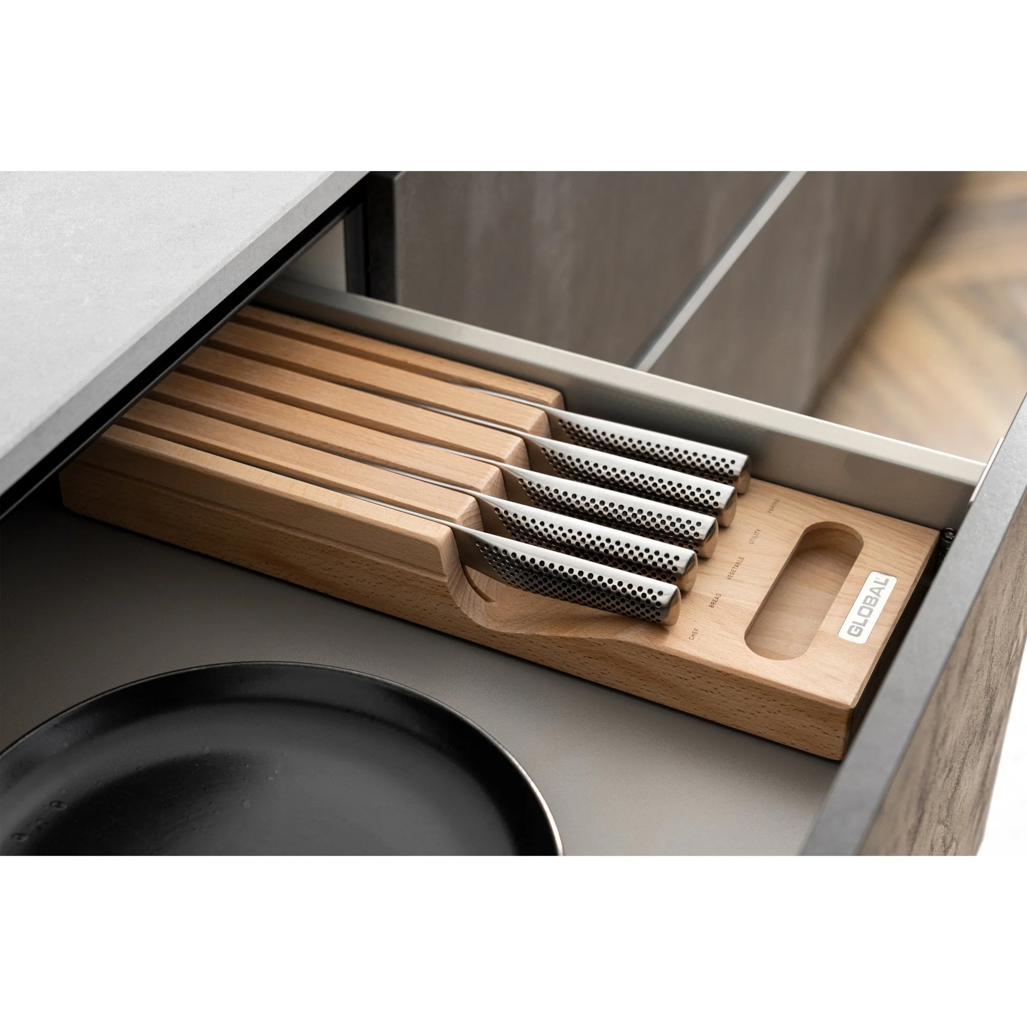 Global Hikaeme 6pc In-Drawer Knife Dock Set - Image 4