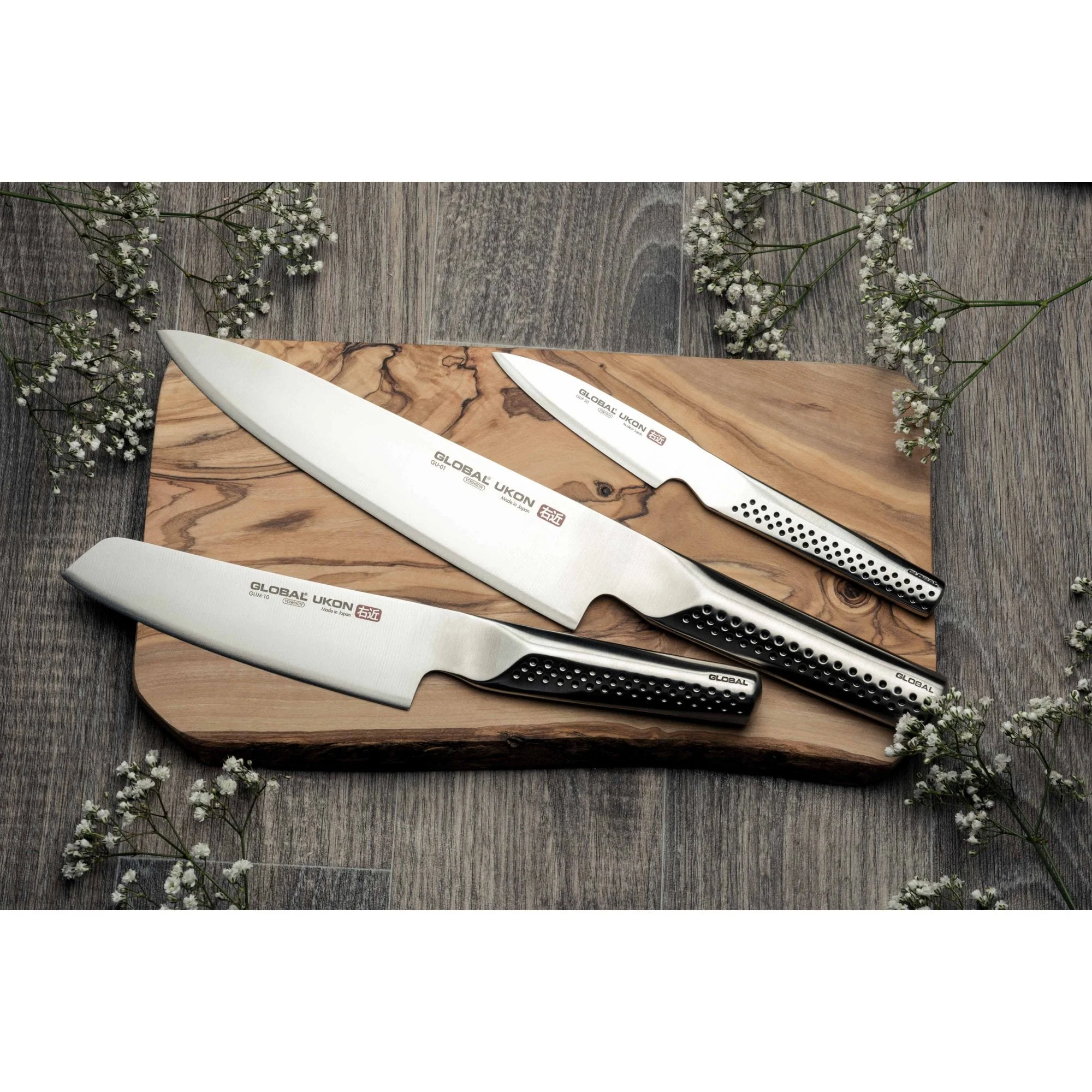 Global Ukon 3 Pce Knife Set - Image 4
