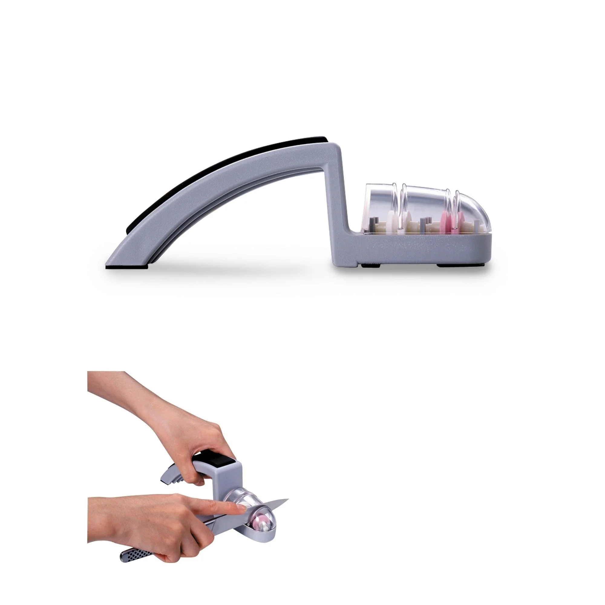 MinoSharp Shinkansen Sharpener, Grey & Black SH-220/GB - Image 3